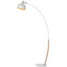 Lampadaire industriel en arc métal blanc Mavrick