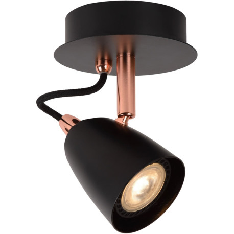 Spot classique led 1 spot en métal cuivre Solati
