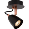 Spot classique led 1 spot en métal cuivre Solati
