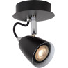 Spot classique led 1 spot en métal noir Solati