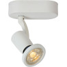 Spot led contemporain blanc 1 spot Calypso