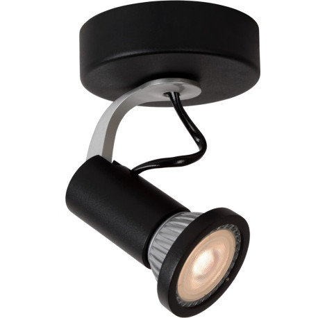 Spot contemporain noir led 1 spot Yliana
