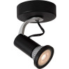 Spot contemporain noir led 1 spot Yliana