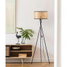 Lampadaire design en cannage pour salon 140 cm Elata