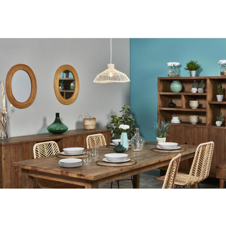 Suspension design bambou pour salon 120 cm Béryl