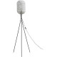 Lampadaire design aspect rotin pour salon 150 cm Topaze