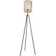 Lampadaire design en rotin naturel pour salon 155 cm Saphir