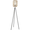 Lampadaire design en rotin naturel pour salon 155 cm Saphir