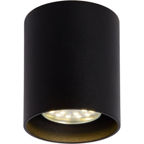 Plafonnier design cylindrique noir Malicia