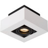 Plafonnier moderne noir et blanc 1 ampoule led Cinno