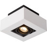 Plafonnier moderne noir et blanc 1 ampoule led Cinno