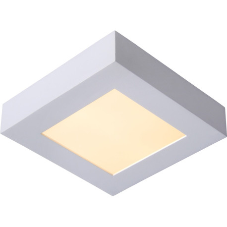 Plafonnier moderne blanc led carré L17 cm Lucette