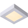 Plafonnier moderne blanc led carré L17 cm Lucette