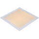 Plafonnier classique blanc led carré L 30cm Trosy