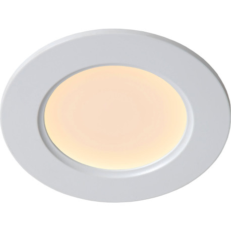 Plafonnier encastrable classique blanc led rond Léa