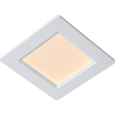Plafonnier encastrable classique blanc led carré Léa