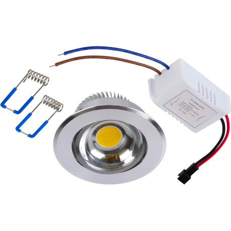 Spot led rond classique aluminium Moria