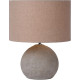 Lampe de table contemporaine en béton et en lin taupe Madox