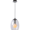 Suspension design verre et métal blanc Louisa