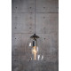 Suspension design verre et métal blanc Louisa