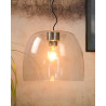 Suspension design en verre transparent Ø 50 cm Irina