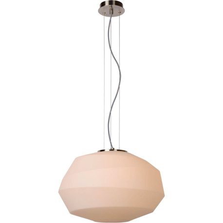 Suspension design en verre blanc opaque Léopold