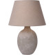 Lampe de table contemporaine en béton et en lin taupe Maliboo