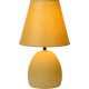 Lampe de table classique en béton et tissu jaune Myro