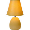 Lampe de table classique en béton et tissu jaune Myro