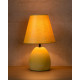 Lampe de table classique en béton et tissu jaune Myro