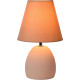 Lampe de table classique en béton et tissu crème Myro