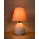 Lampe de table classique en béton et tissu crème Myro