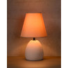 Lampe de table classique en béton et tissu crème Myro