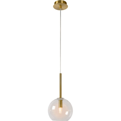 Suspension design en métal doré et verre Adèle
