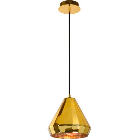 Suspension design métal doré et verre Marvine