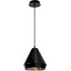 Suspension design métal noir et verre Marvine