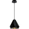 Suspension design métal noir et verre Marvine