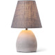 Lampe de table classique en béton et tissu taupe Myro