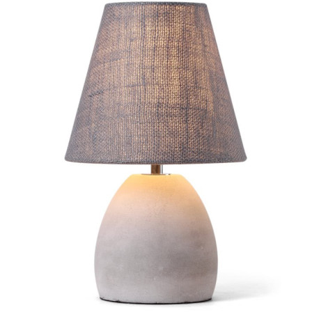 Lampe de table classique en béton et tissu taupe Myro
