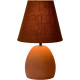 Lampe de table classique en béton et tissu brun Myro