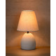 Lampe de table classique en béton et tissu bleu clair Myro