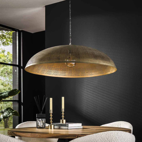 Suspension industrielle en métal bronze antique Celeste