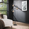 Lampadaire industriel en métal anthracite Eline