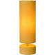 Lampe de table baroque béton et lin jaune Maryse