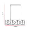 Suspension classique métal rectangle Evengeline