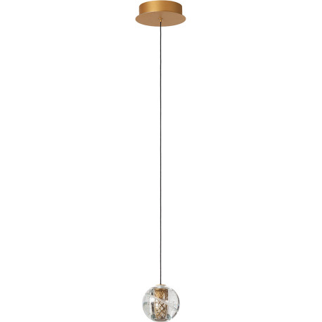 Suspension LED moderne verre et métal 1 boule Esmeralda