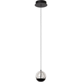 Suspension LED moderne verre et métal 1 boule Adelaide