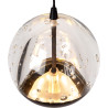Suspension LED moderne verre et métal 1 boule Adelaide