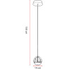 Suspension LED moderne verre et métal 1 boule Adelaide