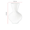 Lampe de table classique porcelaine blanc Leticia